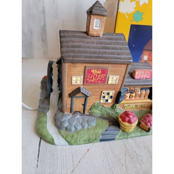 Vintage Autumn accents cider mill fall home decor village accessory - Picture 3 of 9